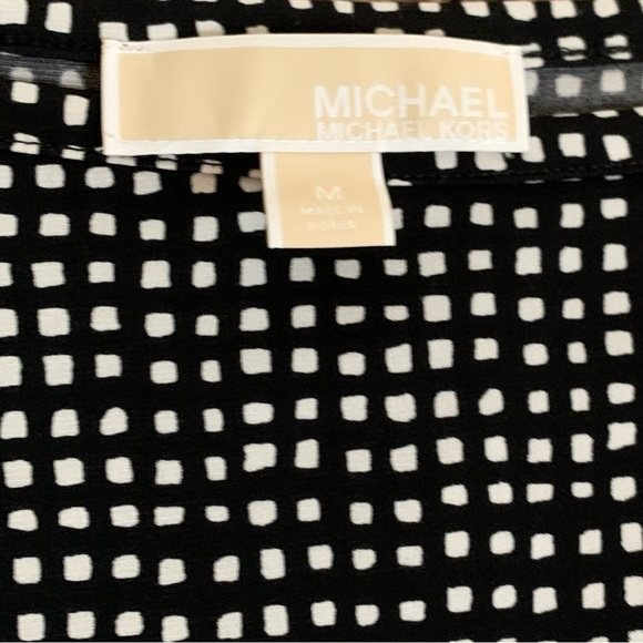 Michael Kors Long Sleeve Dotted Mini Dress - Picture 2 of 4